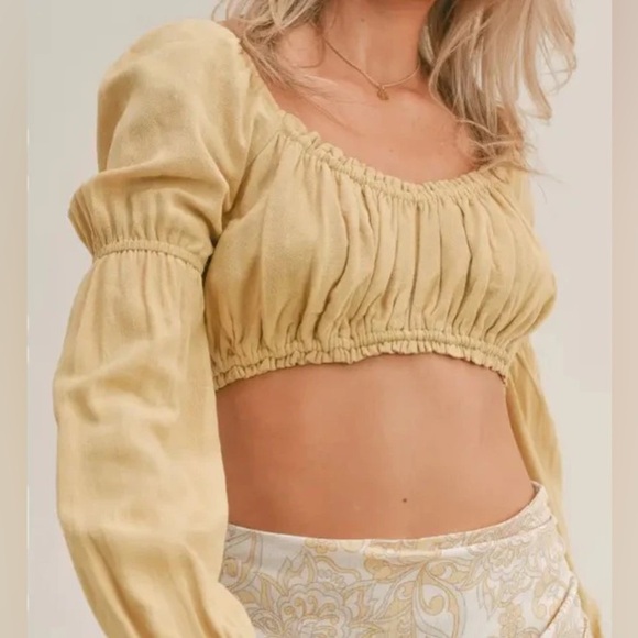 🆕 Sage the label flavor of Tuscany crop top SZ MED - Picture 1 of 6